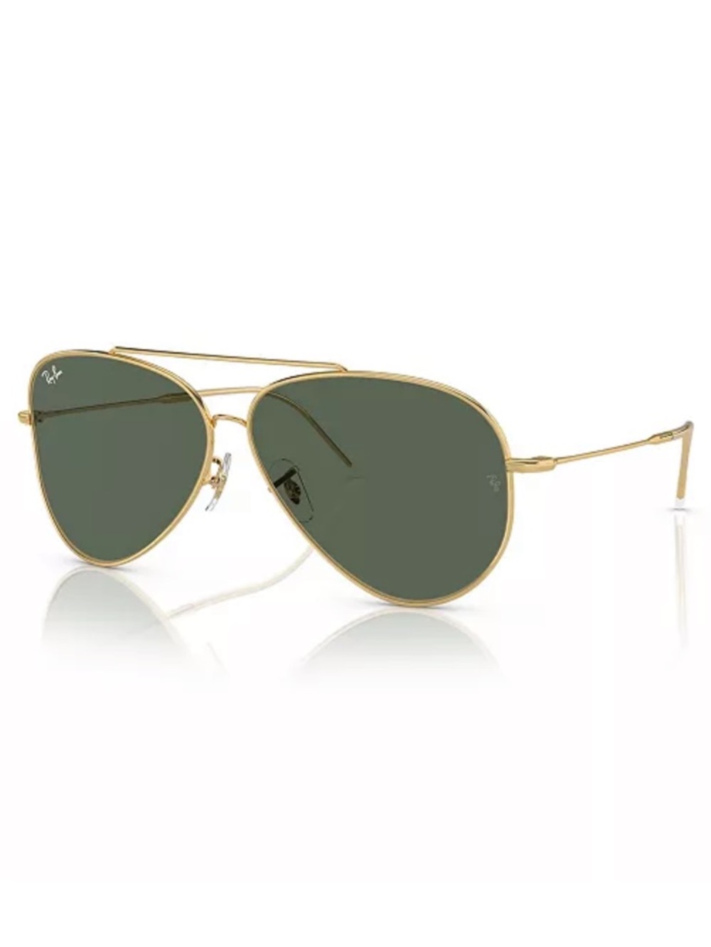 Ray ban aviator reverse gold green lenses size 62